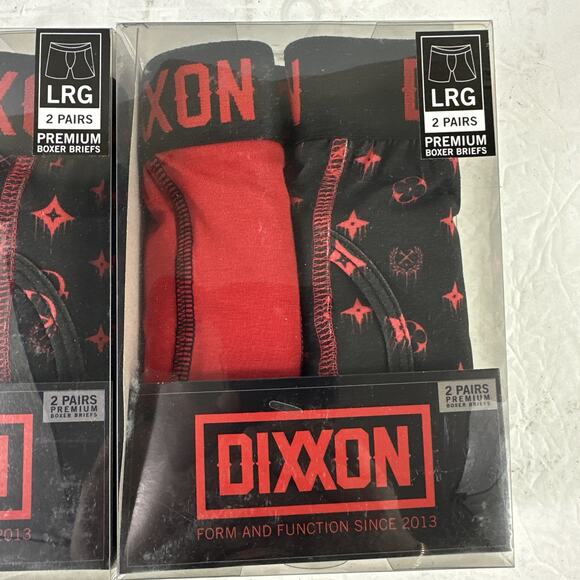 NIB Dixxon Flannel Company Men’s Large Premium Boxer Briefs Assorted 4 Pairs - Picture 2 of 3